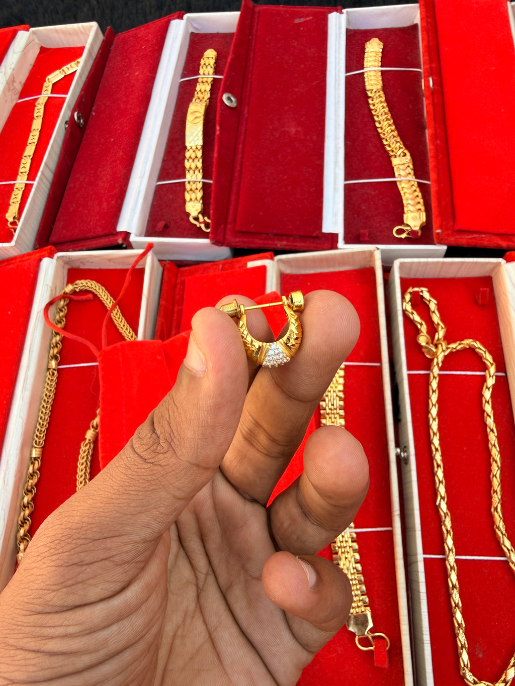 COMBO ASHOK STUMB RING + EARRING