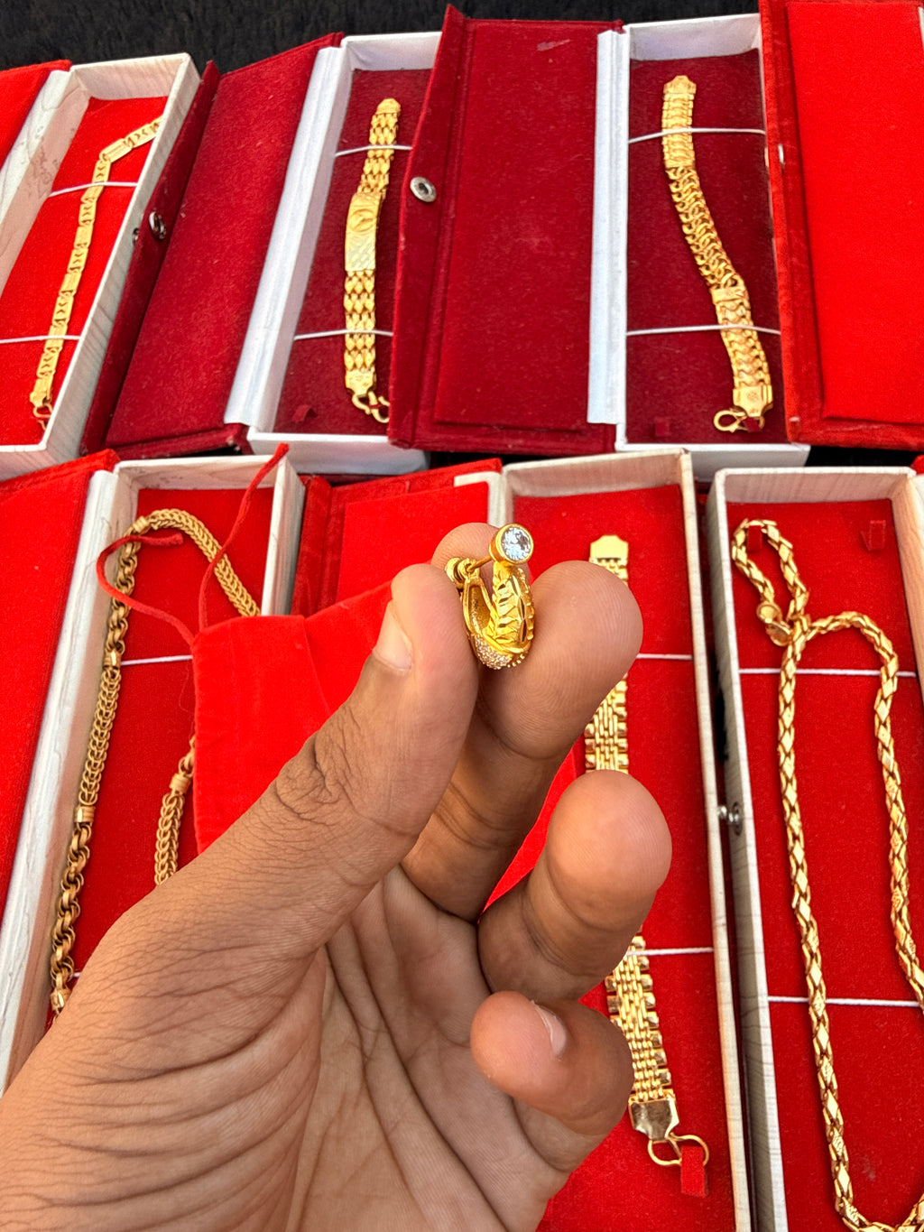 COMBO ASHOK STUMB RING + EARRING