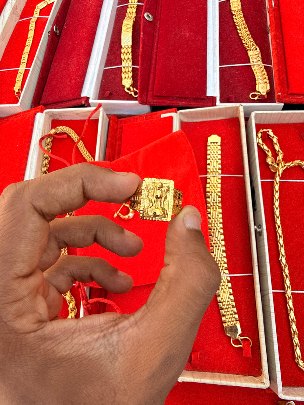 COMBO ASHOK STUMB RING + EARRING
